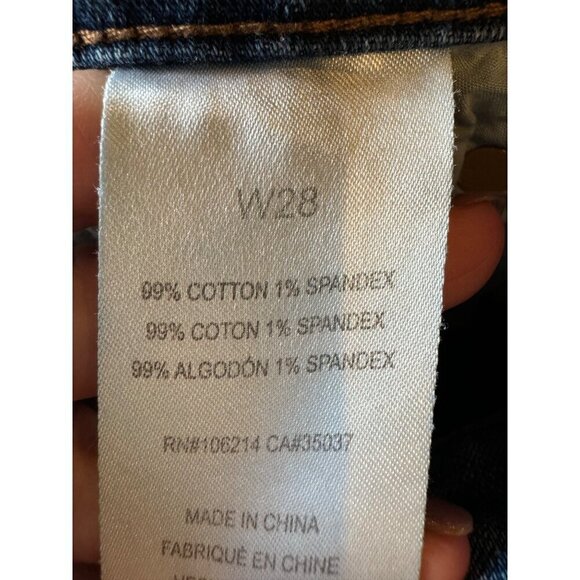 Joe's Jeans Shorts Women 28 Blue Medium Wash‎ Distressed Denim Jean Shorts Retro - Picture 7 of 9